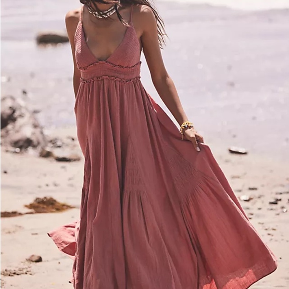 Free People Endless Summer Mauve Maxi Dress Size XS NWT